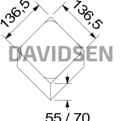 RBR Belægningssten^5 cm grå hjertingsten 2/3 sten 14x14x5 cm 51 stk/m²