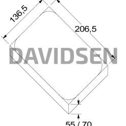 Best RBR 7 cm koks hjertingsten 14x21x7 cm 34 stk/m²