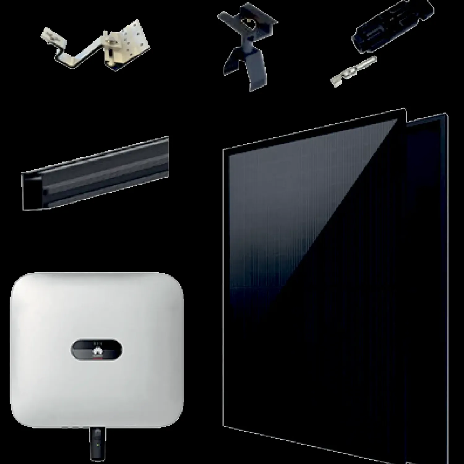 Solcelleanlæg^9,46 kWp Solcellepakke 22 paneler til tegltag m/8kW hybrid inverter