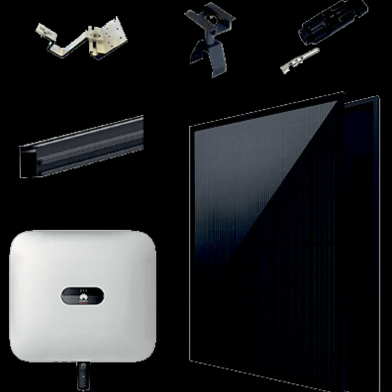 Discount 3,44 kWp Solcellepakke 8 paneler til eternittag m/3kW hybrid inverter