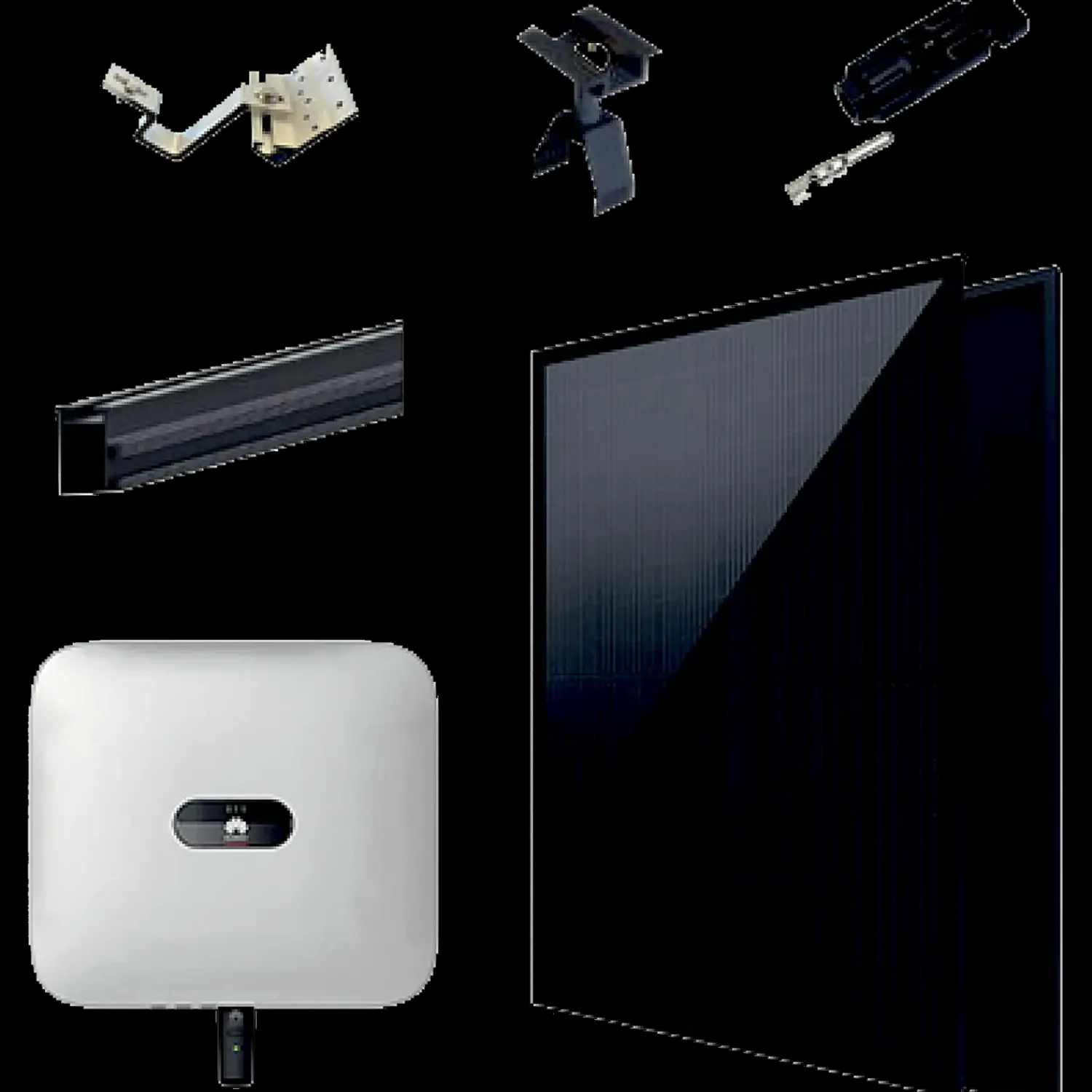 Discount 3,44 kWp Solcellepakke 8 paneler til eternittag m/3kW hybrid inverter