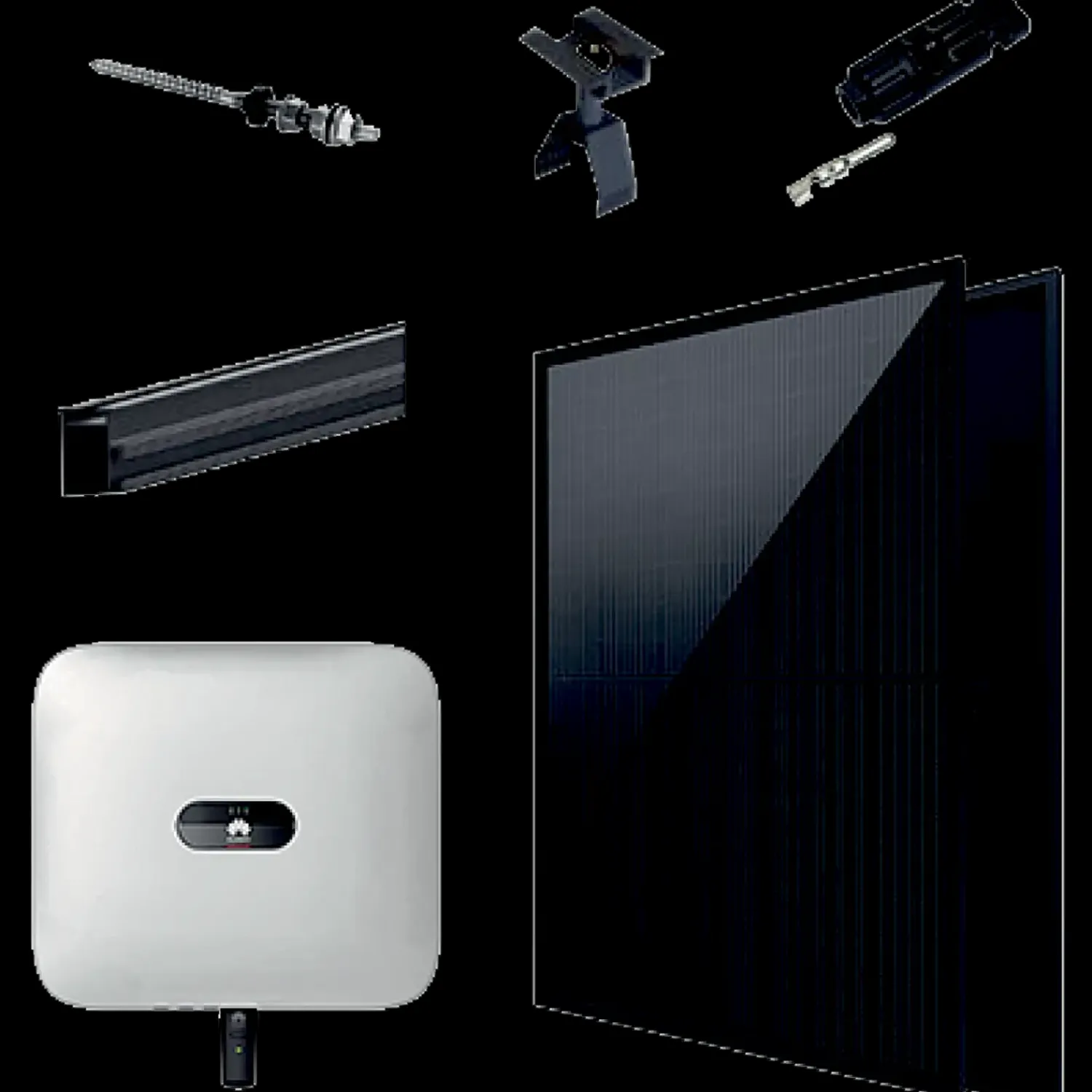 Discount 3,44 kWp Solcellepakke 8 paneler til eternittag m/3kW hybrid inverter