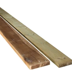 Trykimprægnerede Terrassebrædder^ Terrassebrædder GDS glat fyr trykimprægneret 25 x 100 mm x 3,6M