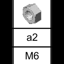 Drivhus Reservedele Og Vedligehold^A2 Møtrik M6 til Drivhus