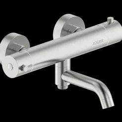 Hot Adora Circum termostatarmatur til kar og brus børstet rustfrit stål