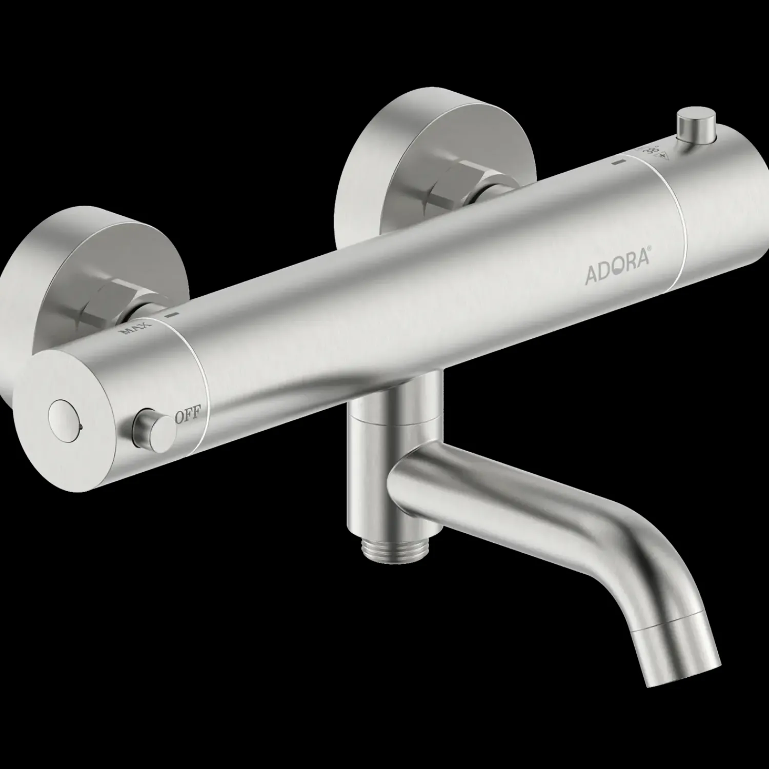 Hot Adora Circum termostatarmatur til kar og brus børstet rustfrit stål