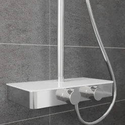 Adora Brusesæt^Consilio topbrusesæt med termostat krom/hvid