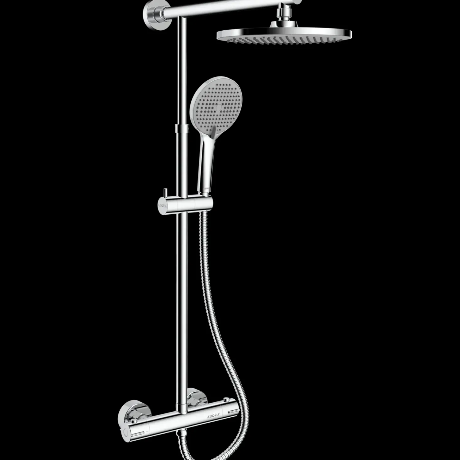 Adora Brusesæt^Infigo L-233 Topbrusesæt m/armatur krom