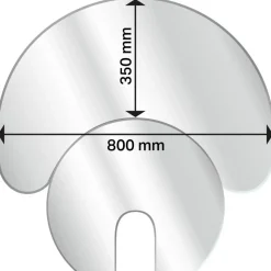 Aduro Brændeovnstilbehør^glasgulvplade 2 stk til 9 og 1 serien grå