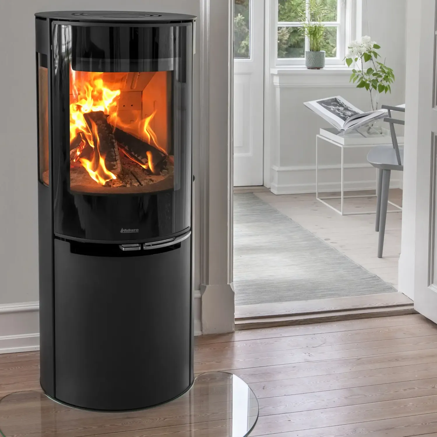 Aduro Brændeovne^H3 Lux hybridovn sort