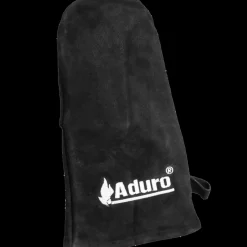 Aduro Brændeovnstilbehør^pejsehandske sort skind