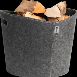 Aduro Brændeovnstilbehør^proline brændekurv rund grå filt 31x39 cm