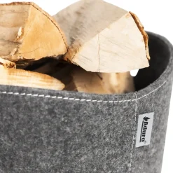 Aduro Brændeovnstilbehør^proline brændekurv rund grå filt 31x39 cm