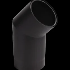 Aduro Brændeovnstilbehør^røgrør halvisoleret bøjning sort 45° med renselåge