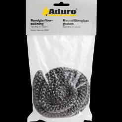 Reservedele Til Brændeovne^Aduro rund sort glasfiberpakning Ø8mm x 2,0 m