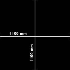 Online Aduro sort stål gulvplade dråbeformet 1100x1100 mm