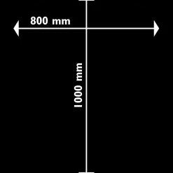 Online Aduro stålgulvplade buet 1000x850 mm sort