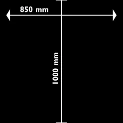 Best Aduro stålgulvplade retangel 1000x850 mm sort