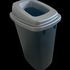 Affaldssortering|Tilbehør Til Kontor Og Værksted^Affaldsspand 90 L grå med låg