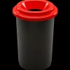 Affaldssortering|Tilbehør Til Kontor Og Værksted^Affaldsspand eco 50 liter, rød låg