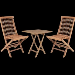 Clearance Alba/Bali cafésæt med bord og 2 stole teak