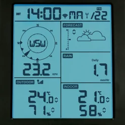Outlet Alecto WS-5200 Professionel 6 i 1 WiFi vejrstsation med app og trådløs sensor sort