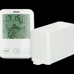 Hot Alecto WS-1200 vejrstation med tråløs regn- og fugtighedsmåler hvid