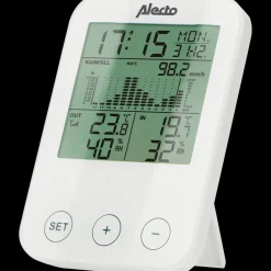 Hot Alecto WS-1200 vejrstation med tråløs regn- og fugtighedsmåler hvid