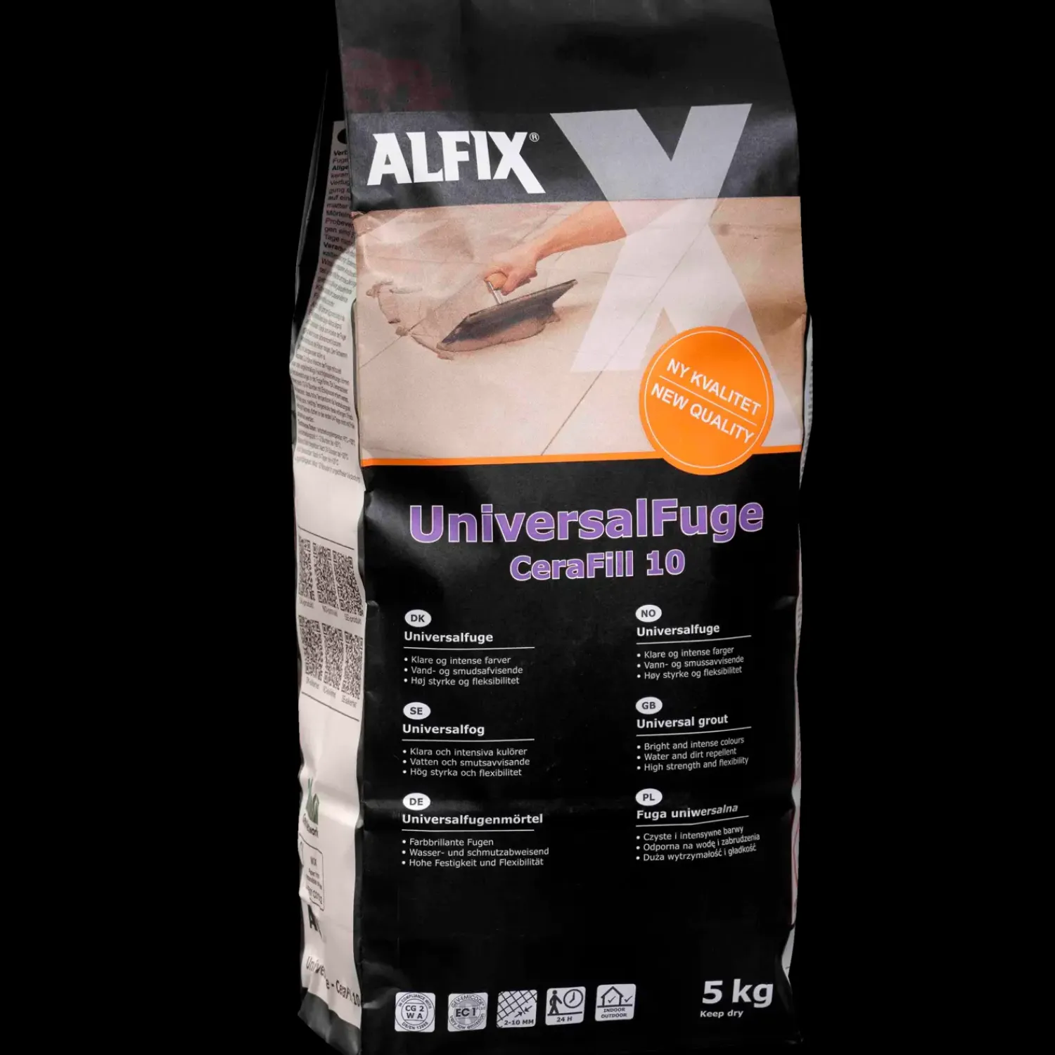 Discount Alfix CeraFill 10 Colour flisefuge 5 kg koksgrå
