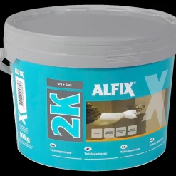Alfix Fliseklæb Og Flisefuge^2K tætningsmasse 10 kg grå