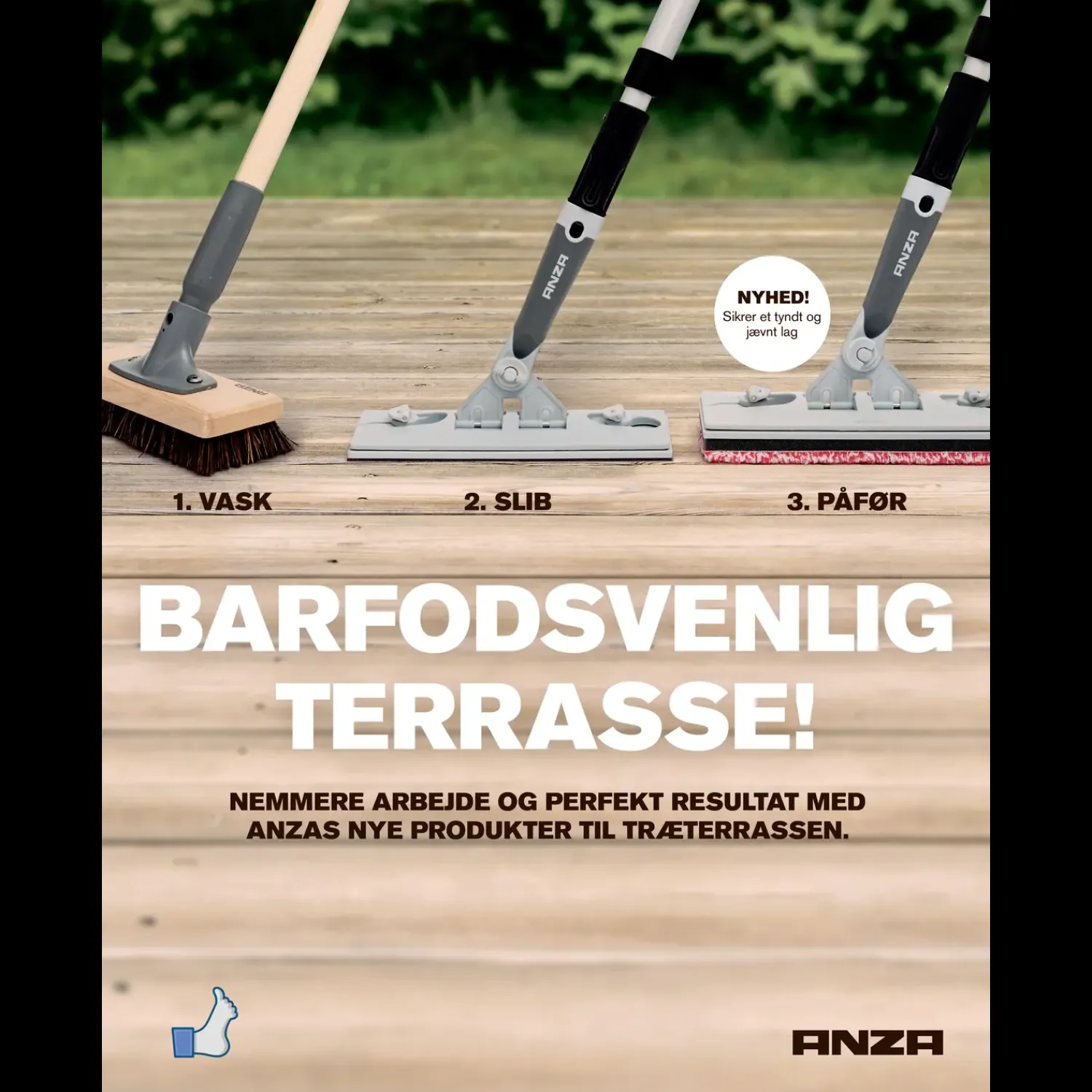 Anza Slibe- Og Polerværktøj^terrasseværktøj 2-i-1 230x80x170 mm