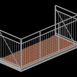 Scandinavian Steelhouse Balkoner Og Baldakiner^Aspen 2500 balkon