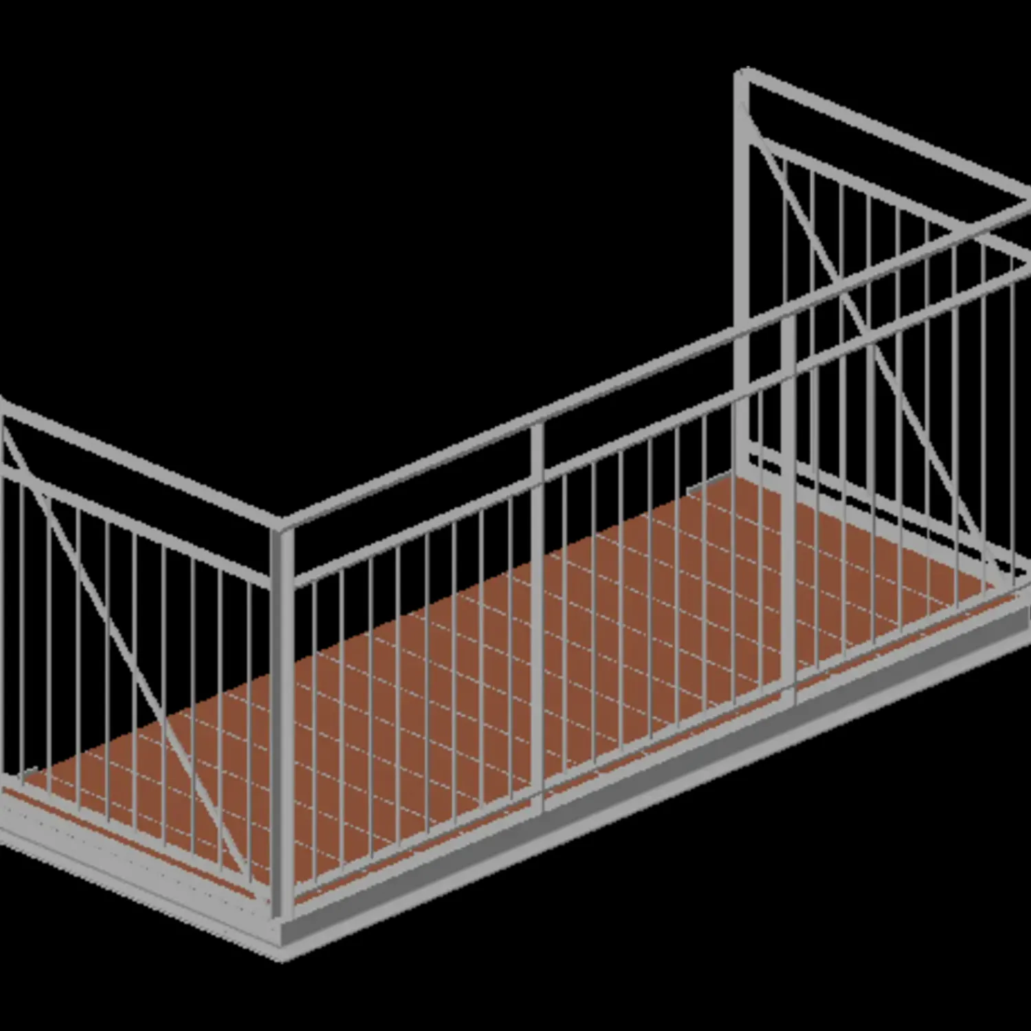 Scandinavian Steelhouse Balkoner Og Baldakiner^Aspen 2500 balkon