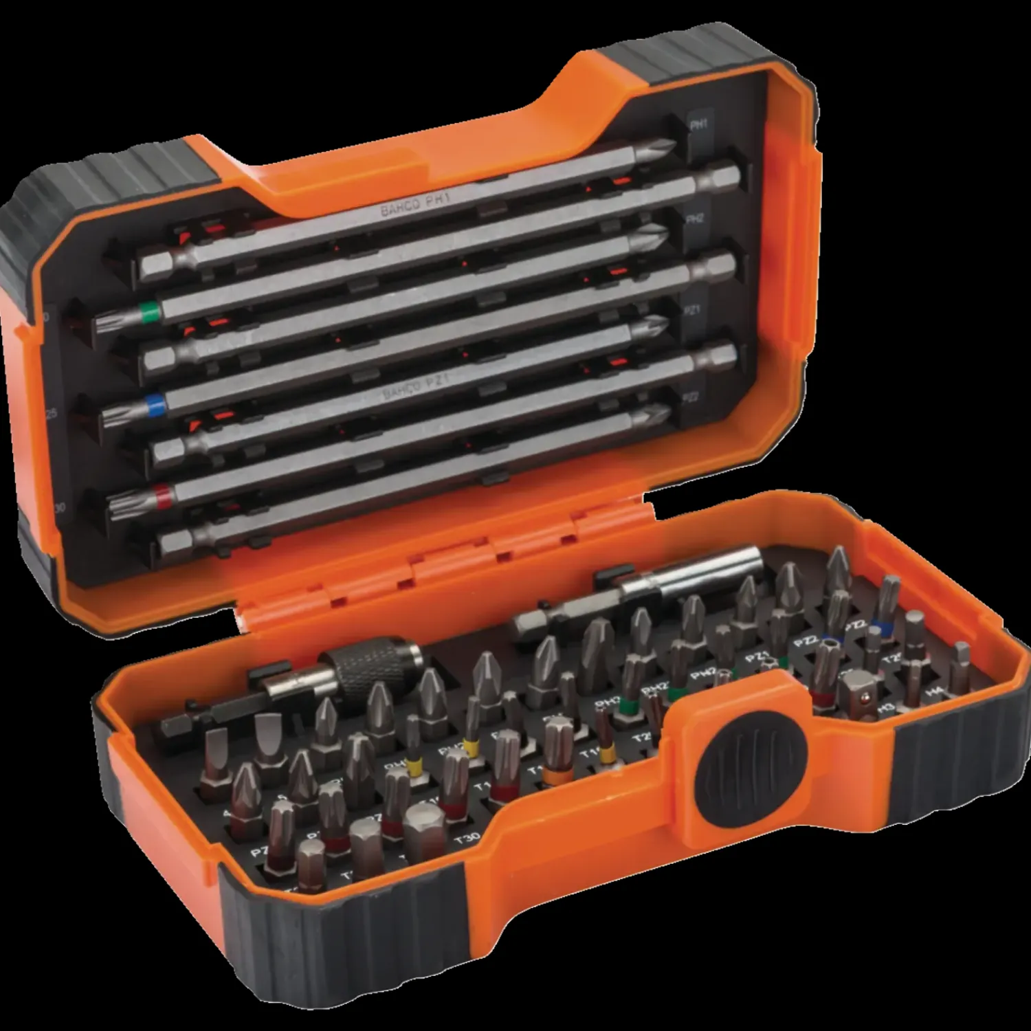 Discount Bahco bitssæt 1/4" med farvering 54 dele