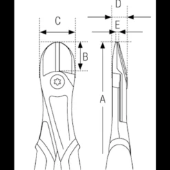 Bahco Tænger^ergo sidebidetang 180 mm