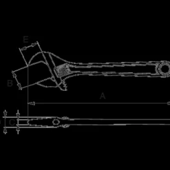 Bahco Værktøjsnøgler^skiftenøgle ergonomisk 8"