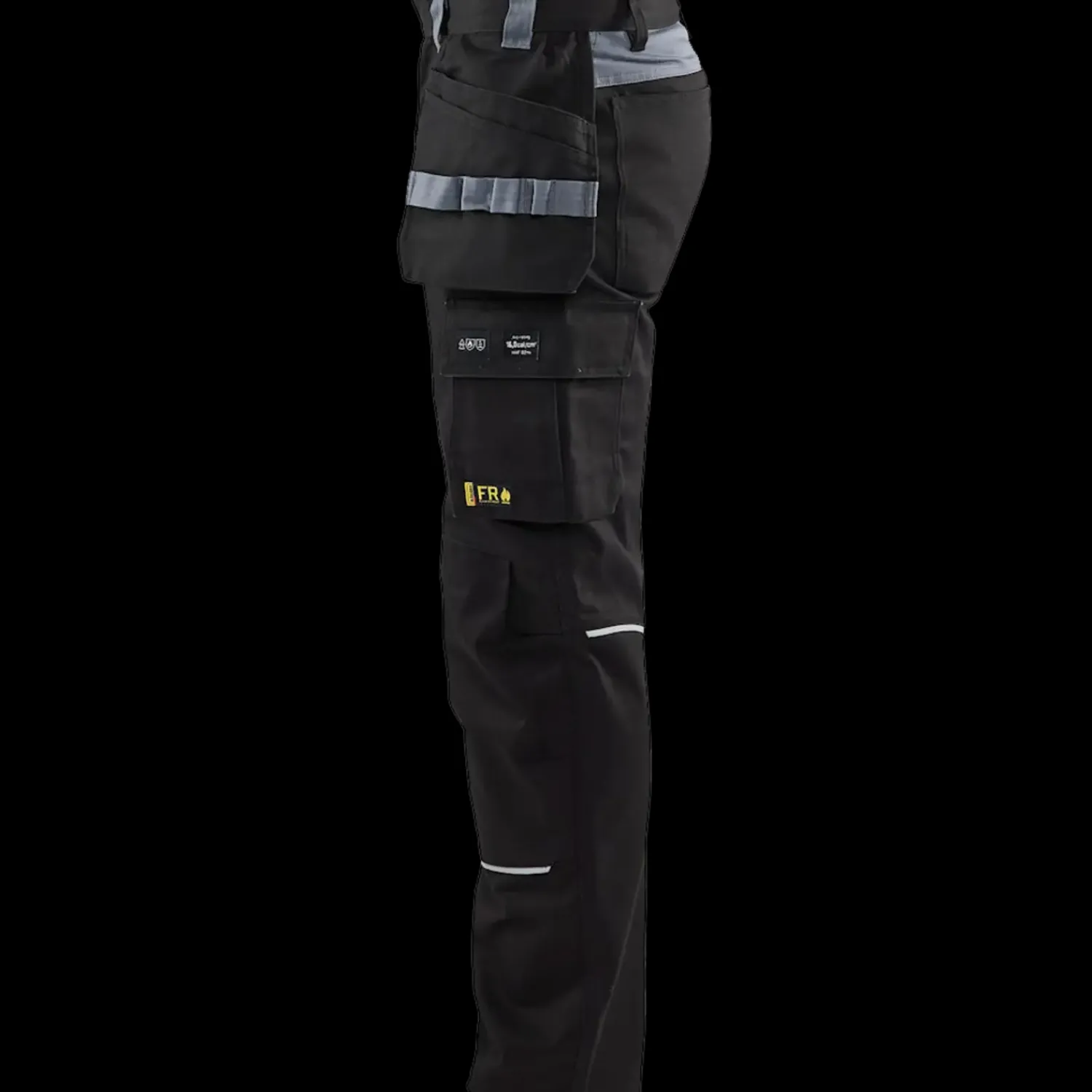 Arbejdsbukser^Blåklæder brandhæmmende håndværkerbuks Sort/grå str. D96