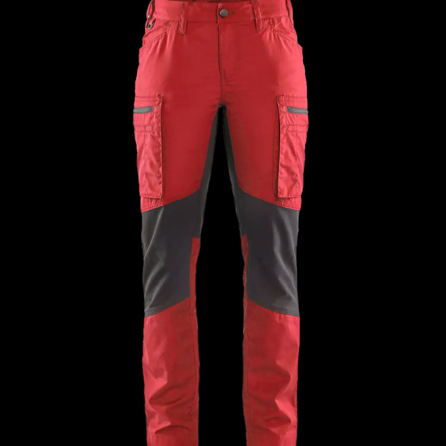 Blåklæder Arbejdsbukser^dame service bukser med stretch rød/sort str. C30