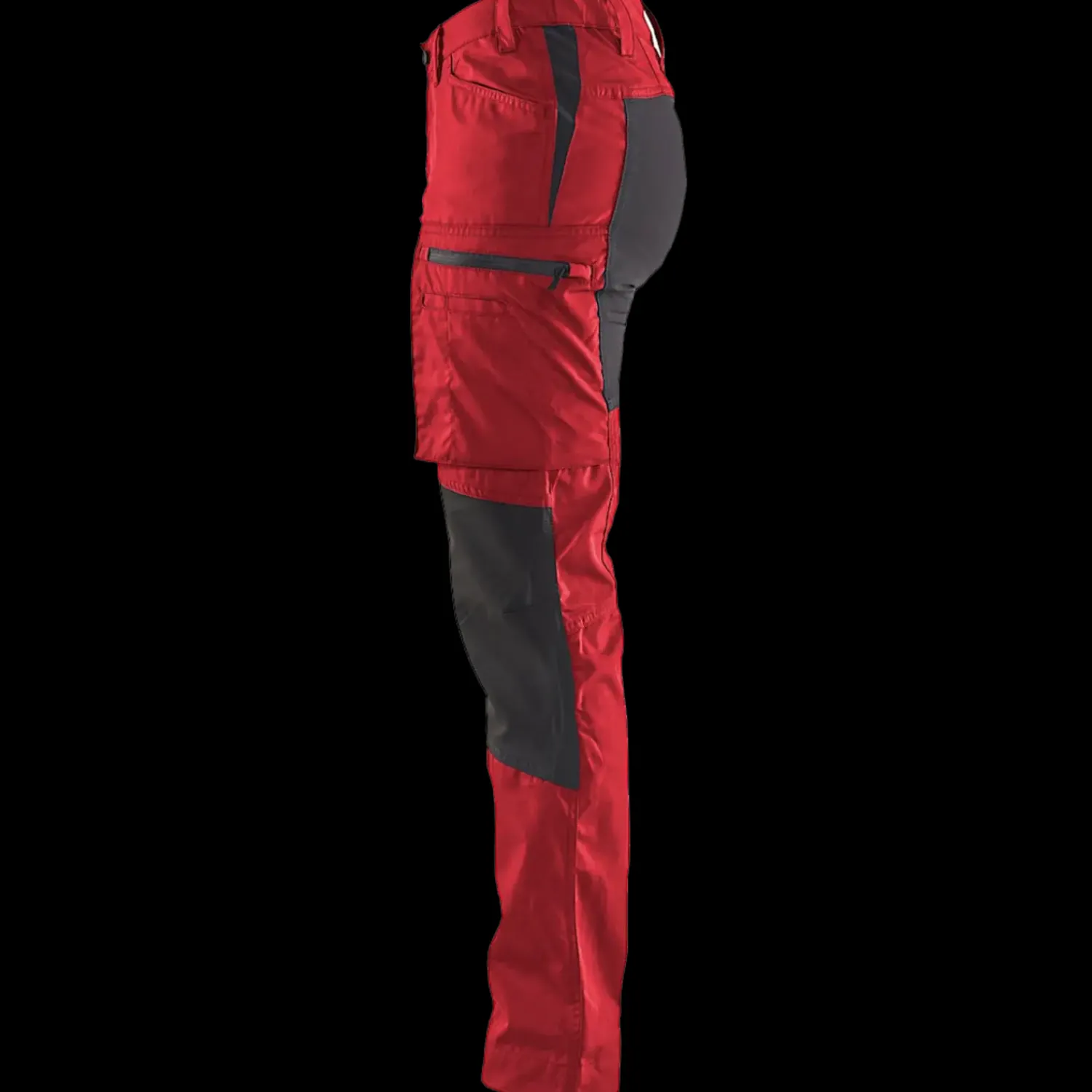 Blåklæder Arbejdsbukser^dame service bukser med stretch rød/sort str. C30