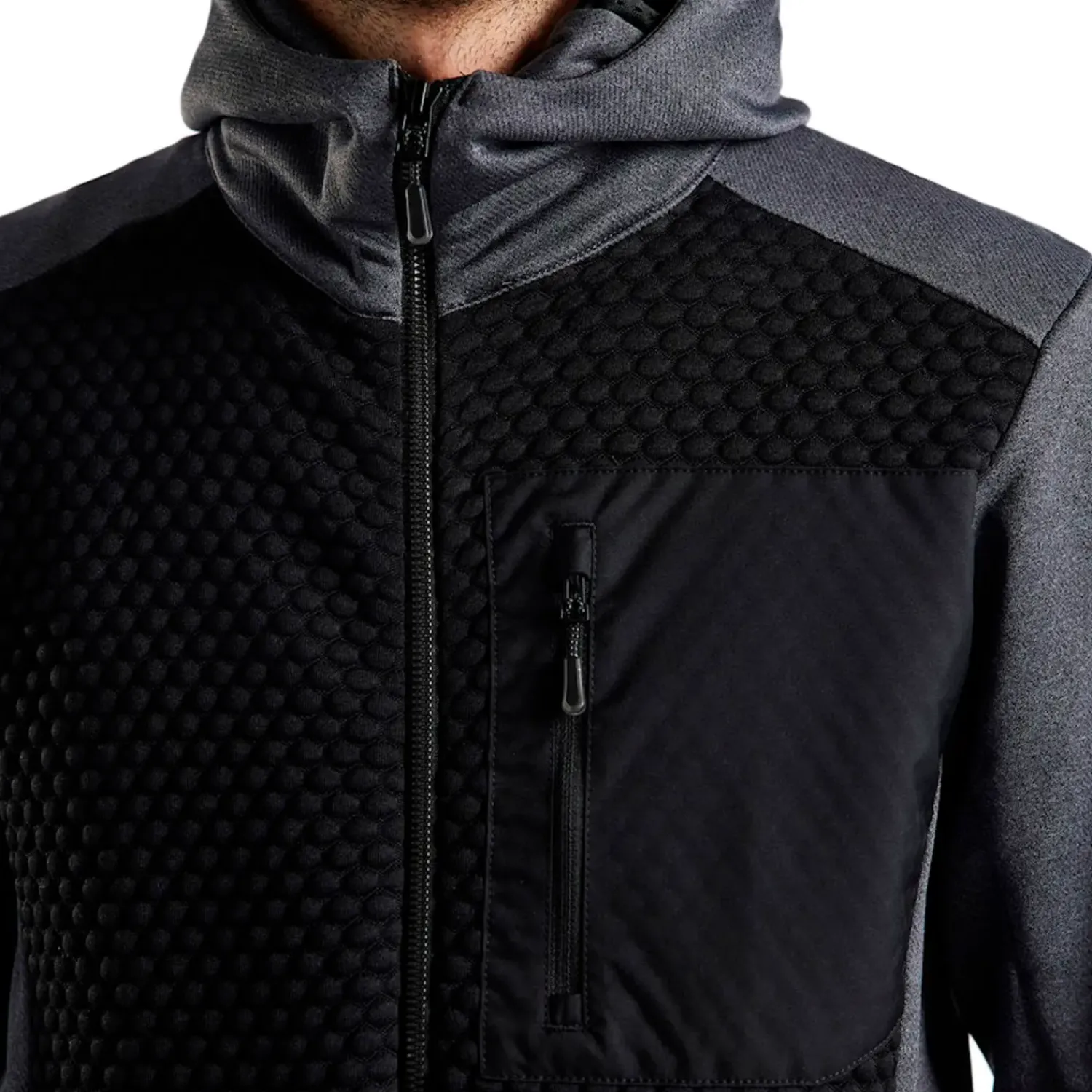 Trøjer Og Sweatshirts^Blåklæder hættetrøje Full Zip sortmeleret str. 2XL