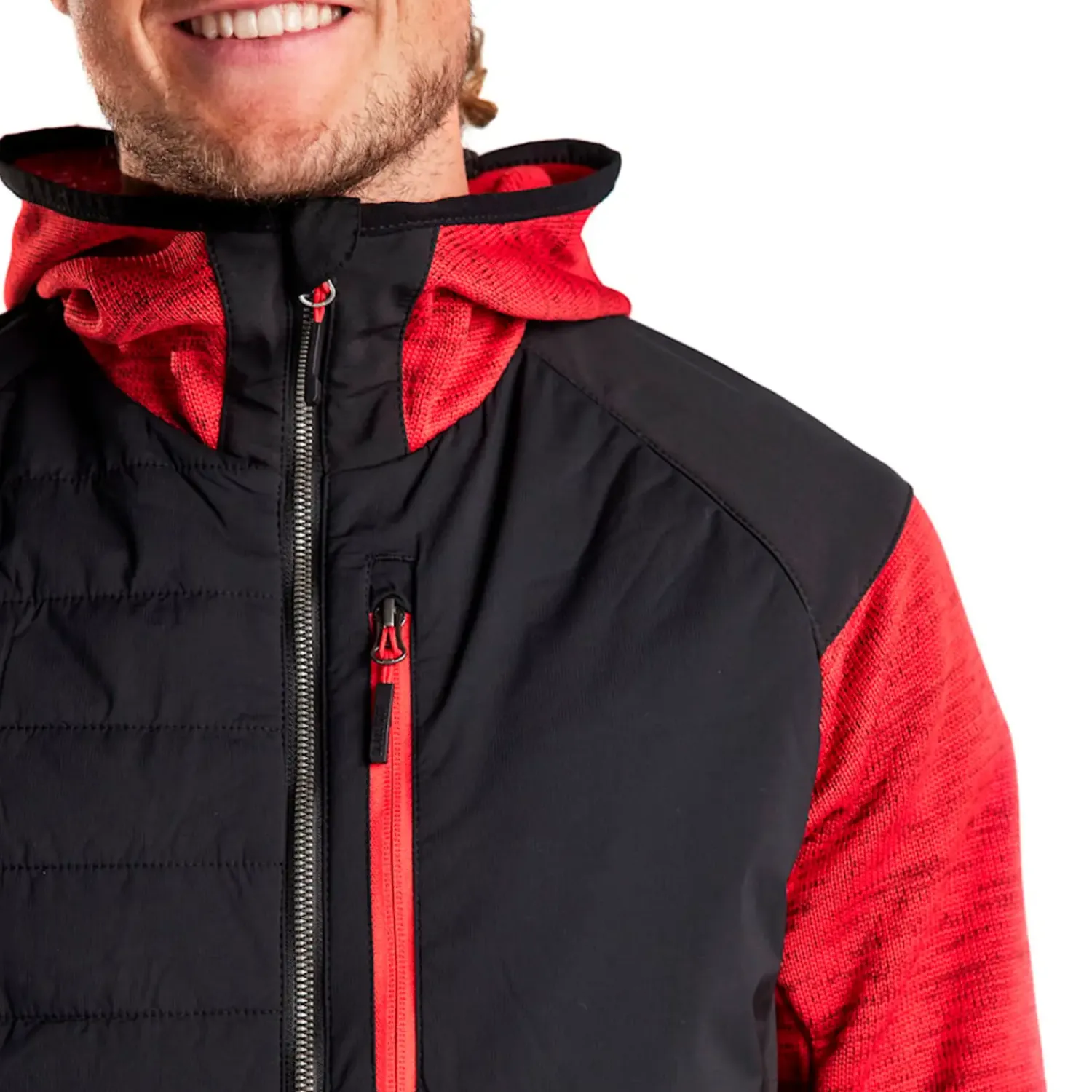 Online Blåklæder hybrid jakke rød/sort str. M