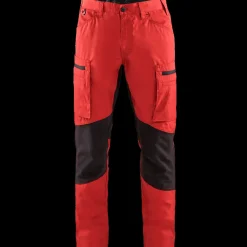 Blåklæder Arbejdsbukser^service bukser med stretch brændt rød/sort str. D100