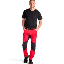 Blåklæder Arbejdsbukser^service bukser med stretch brændt rød/sort str. D100