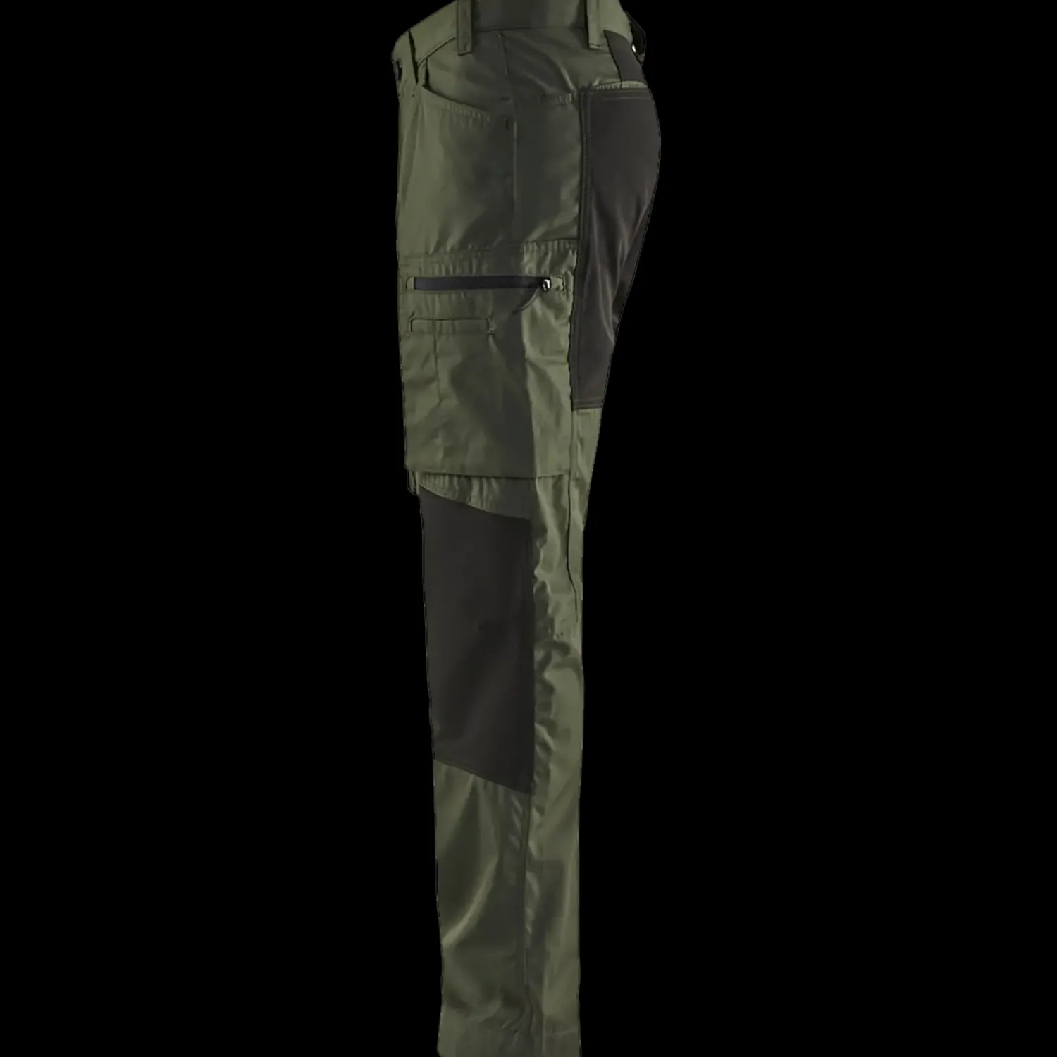 New Blåklæder service bukser med stretch army grøn/sort str. C50