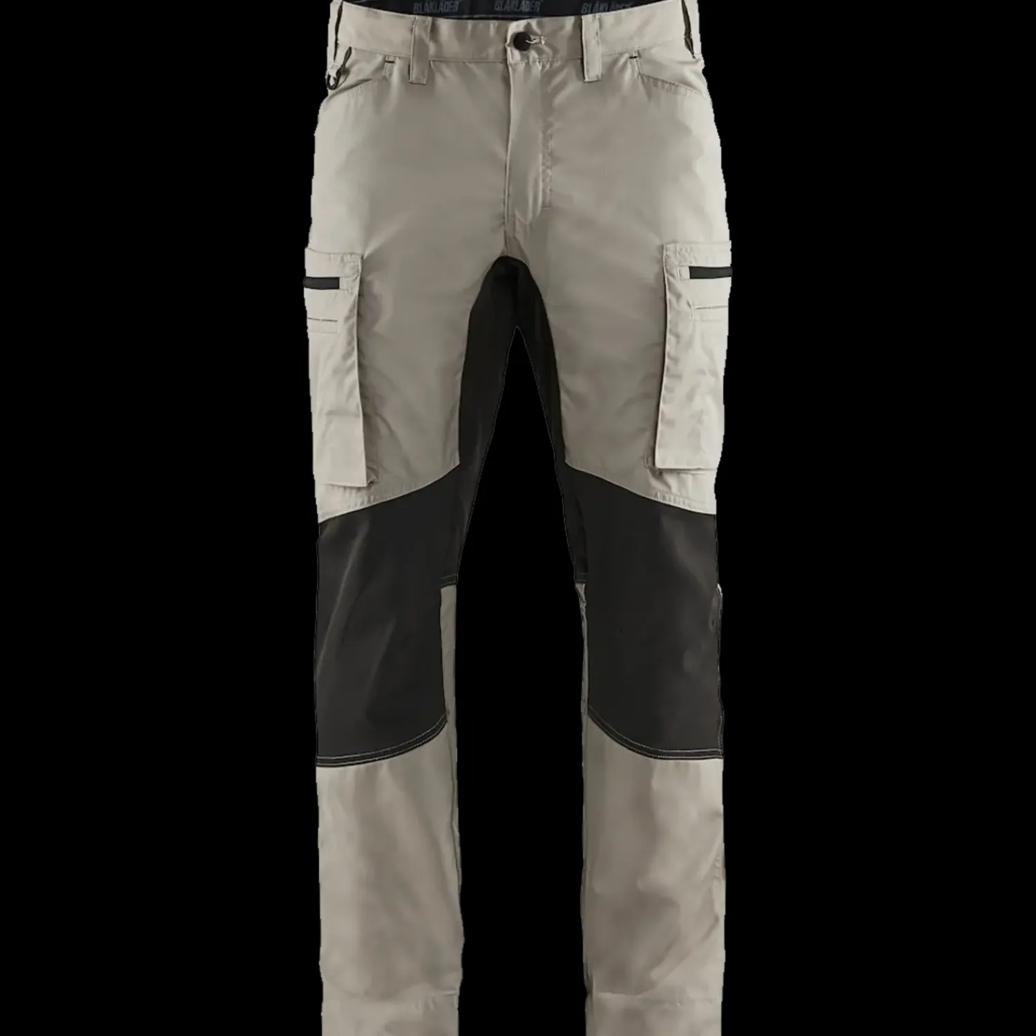 Discount Blåklæder service bukser med stretch sand/sort str. D96