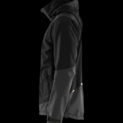 Sale Blåklæder softshell jakke sort/high-vis gul str. 2XL