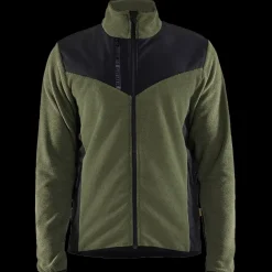 Sale Blåklæder strikket softshell jakke efterårsgrøn/sort str.M