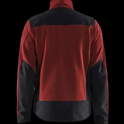 Outlet Blåklæder strikket softshell jakke brændt rød/sort str. XL