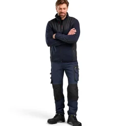 Jakker Og Veste^Blåklæder strikket softshell jakke mørk marine/sort str. L