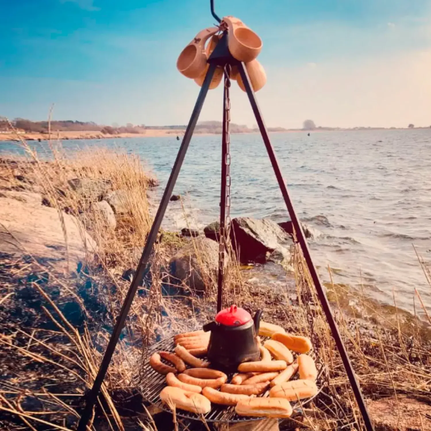 Bon-fire basis bålsæt med BBQ-pande